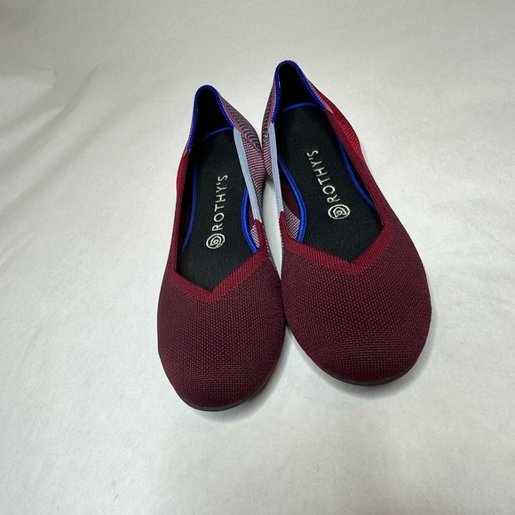 Rothy’s The Flat in Berry Colorblock Retired Limited Edition Size 10 - Picture 4 of 13